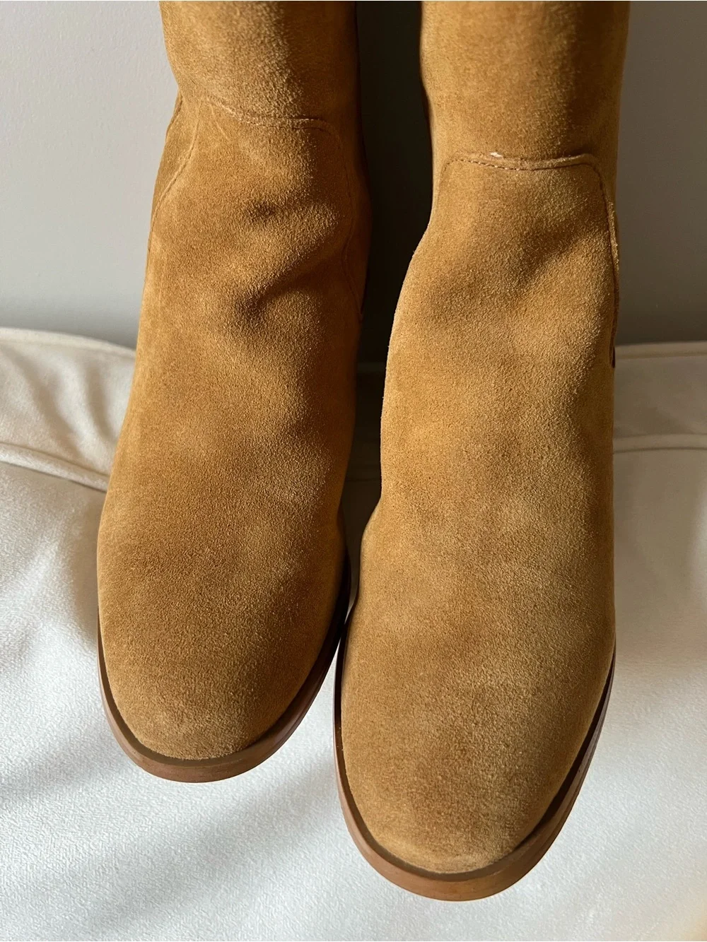 Marc Fisher Epic Over the Knee Boots Medium Brown Suede Size 7.5M Wide Calf